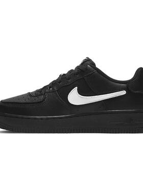 Nike Air Force 1 Low /1 可拆卸魔术贴 低帮 板鞋 GS 黑色