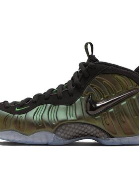 Nike Foamposite Pro Pine Green 喷泡舒适 中帮 复古篮球鞋