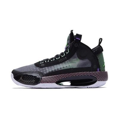 Air Jordan 34 Halftone Dots (GS) 中帮实战篮球鞋 灰绿