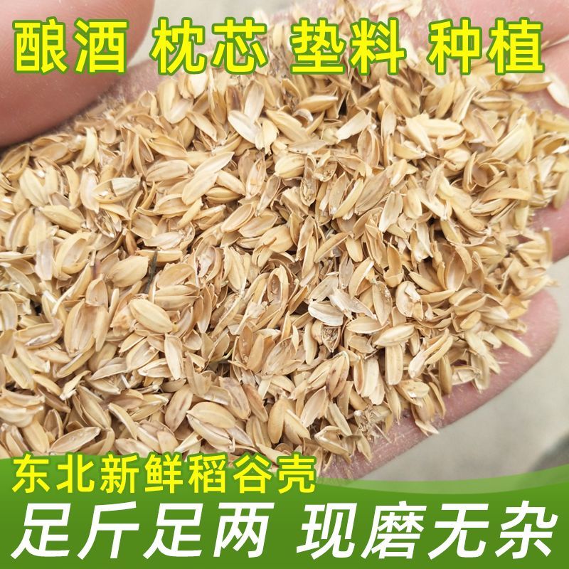 新鲜稻壳谷壳粗糠米糠芦丁鸡垫料酿酒发酵枕头芯填充养殖喂鸡饲料
