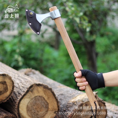 户外砍树劈柴维京战斧刀手工锻打砍柴刀野营尼曼斧子野外丛林