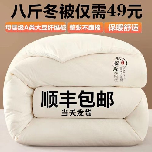 顺丰包邮大豆纤维被子棉被芯加厚保暖冬被春秋被单人学生宿舍棉被