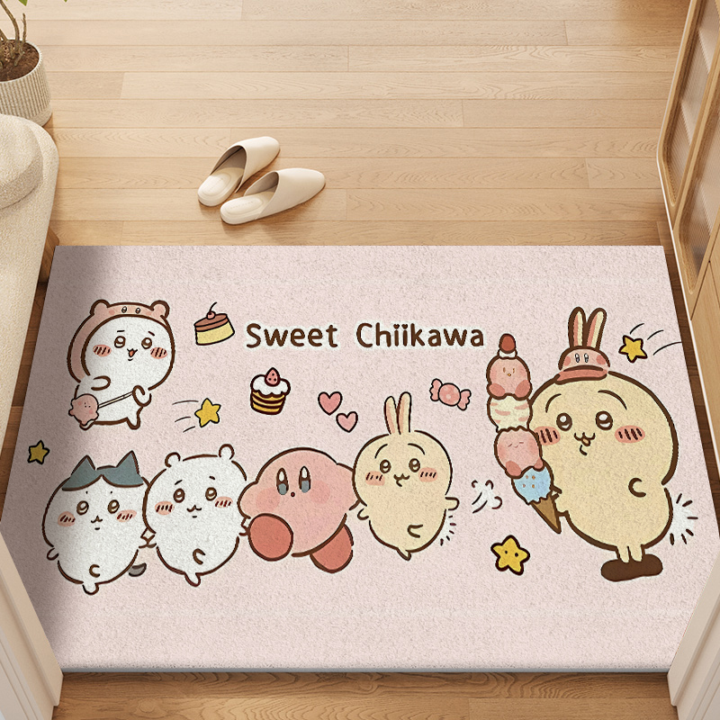 chiikawa入户门地垫丝圈防滑脚垫