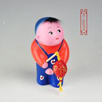Tianjin clay figurines Zhang colorful Clay figurines, wedding mascots, wedding dolls, Little Hundred children, handcrafted traditional wedding room gifts thumbnail 7