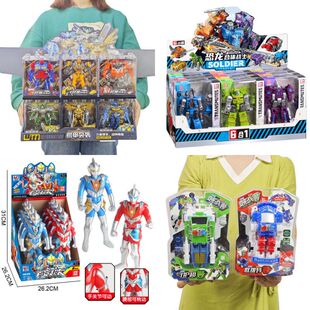 展示盒装玩具儿童变形机器人超人战经模型摆件教育机构小礼品男孩