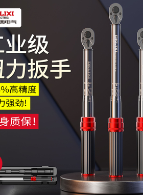 德力西扭力扳手高精度可调式扭矩扳手快速力矩公斤火花塞汽修扳手