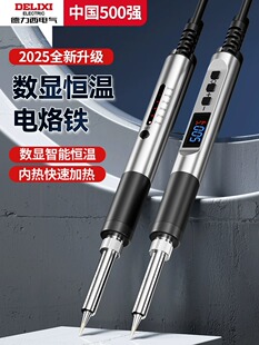 德力西电烙铁恒温家用套装可调温焊锡枪大功率维修焊接洛铁电焊笔