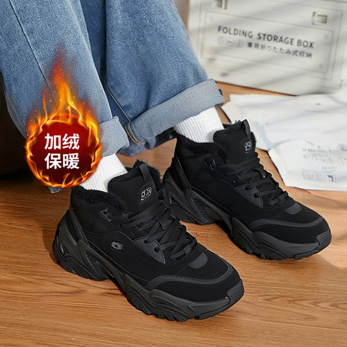 斯凯奇加绒雪地靴防滑保暖