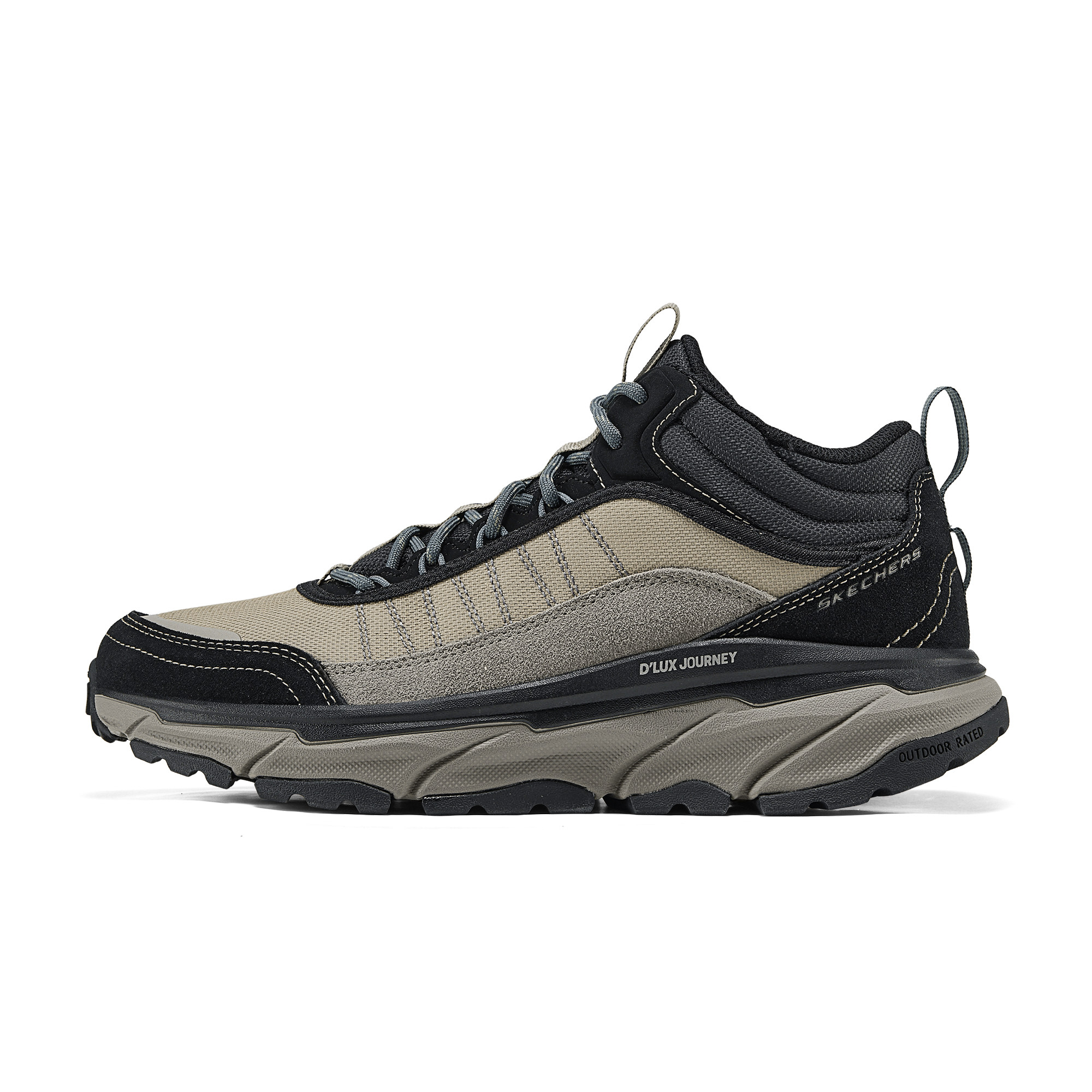 Skechers斯凯奇男鞋舒适轻质厚底缓震绑带高帮城市户外休闲鞋秋季