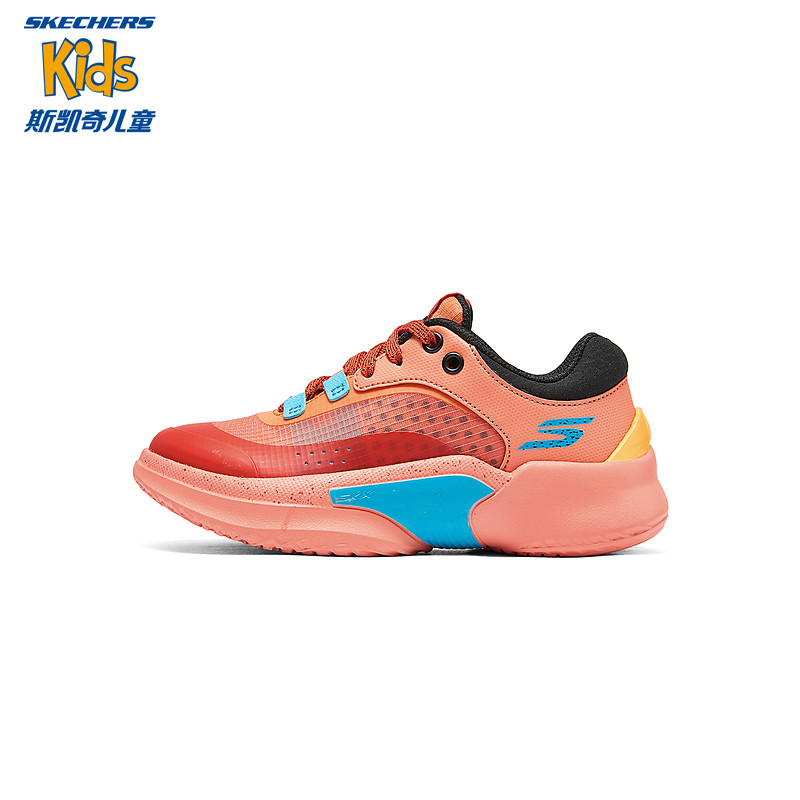 Skechers斯凯奇儿童凌空篮球鞋男童缓震跑步鞋中大童时尚运动鞋子