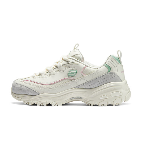 斯凯奇Skechers女鞋轻便运动休闲鞋厚底增高老爹鞋舒适透气小白鞋