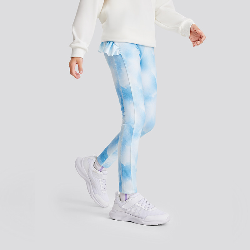 斯凯奇男女童针织长裤春夏季新款儿童百搭休闲运动裤时尚舒适宽松