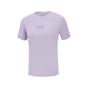 斯凯奇2025年凉感速干男女同款 T恤舒适休闲户外潮流印花设计短袖