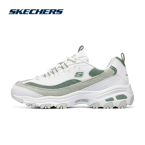 SKECHERS斯凯奇女鞋舒适透气厚底缓震休闲运动鞋奶茶熊猫老爹鞋子