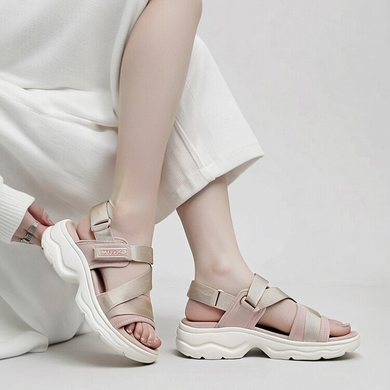 Skechers斯凯奇2026年春夏季新款女鞋漏趾凉鞋休闲厚底增高凉拖
