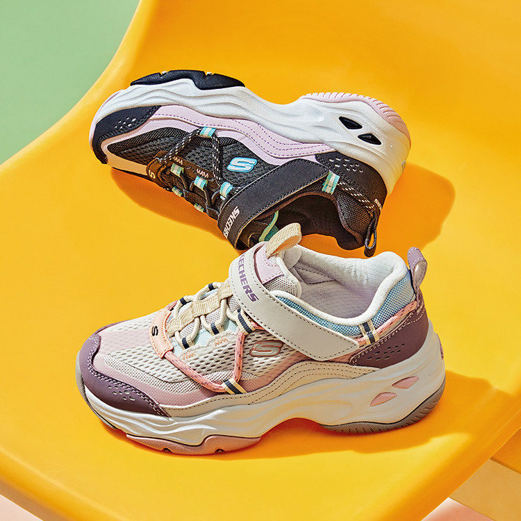 斯凯奇童鞋运动鞋女大童熊猫鞋舒适耐磨鞋子老爹鞋休闲风百搭时尚