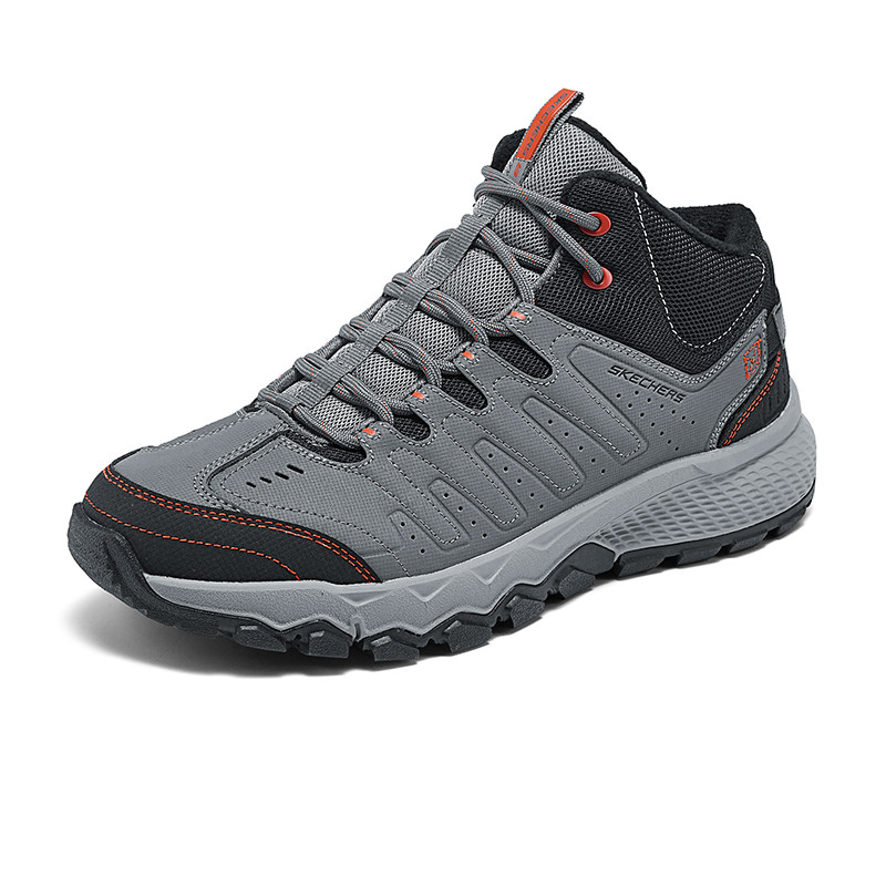 斯凯奇夏季男鞋户外鞋高帮保暖加绒靴子户外徒步鞋运动鞋耐磨靴子