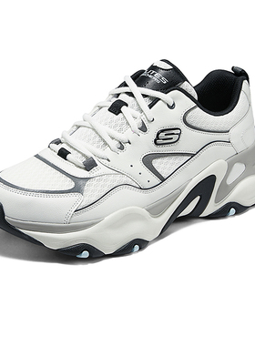 Skechers斯凯奇DLITE5.0熊猫鞋春季男老爹鞋机甲鞋休闲鞋时尚百搭