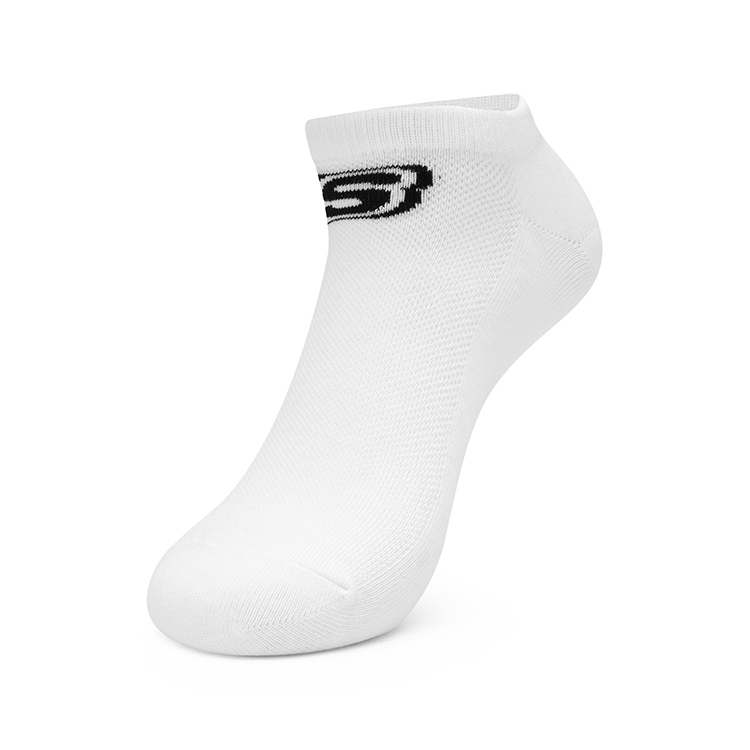 斯凯奇春季男女运动联盟系列浅口袜抗菌舒适棉花糖白碳黑1双装