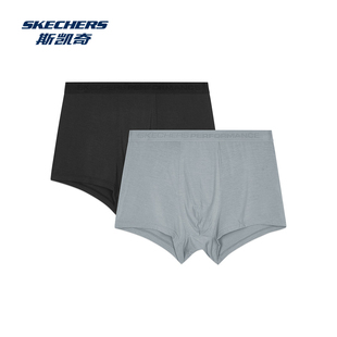 斯凯奇男士舒适运动内裤5A抗菌面料简约中腰莫代尔氨纶合身廓形