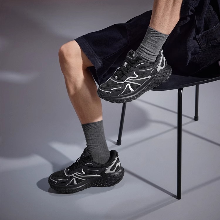 Skechers斯凯奇男鞋低帮老爹鞋休闲运动鞋灰褐色黑色