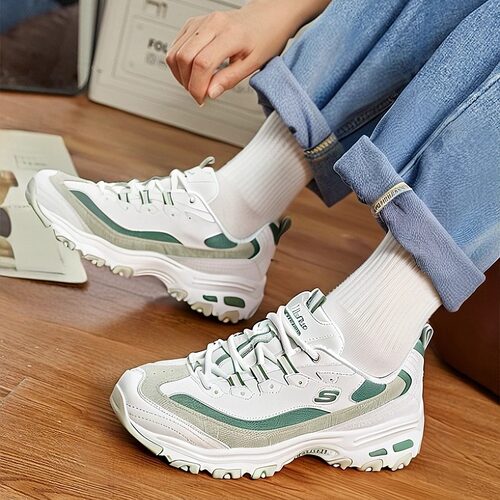 Skechers斯凯奇春秋季新款女鞋厚底减震休闲鞋运动老爹鞋896276