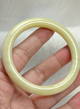 天然岫玉手镯正圈56口一物一图