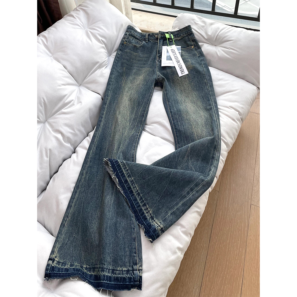 300斤大码美式复古微喇牛仔裤女新款胖mm高腰梨形身材显瘦马蹄裤,女装/女士精品,大码裤装,淘宝优惠券,粉丝福利购,淘宝优惠卷