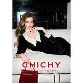 CHICHY法式 洋气高级宴会长裙 新款 复古黑色丝绒长袖 连衣裙女26春季