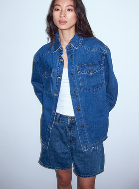 ADoOr 重磅丹宁系列薄款牛仔衬衫外套早春款休闲百搭