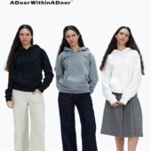 DoOr 3色薄绒连帽卫衣长袖 Jancy 休闲宽松经典 基础秋冬