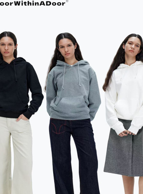 A DoOr 3色薄绒连帽卫衣长袖 Jancy 休闲宽松经典基础秋冬