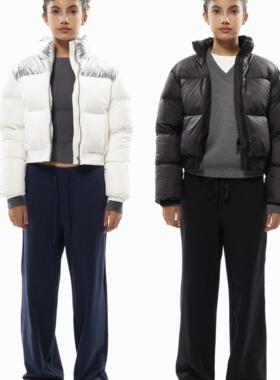 ADoOr 90%白鸭绒短款羽绒服2025冬季新款立领防寒保暖加厚短外套