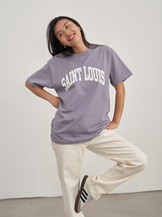 复古宽松休闲男女同款 T恤美式 城市系列Mila字母印花短袖 DoOr