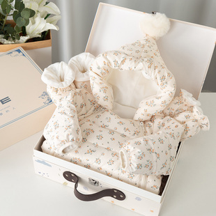 rzye婴儿连体羽绒服冬装新生婴儿衣服外出爬服公主女宝宝厚哈衣服