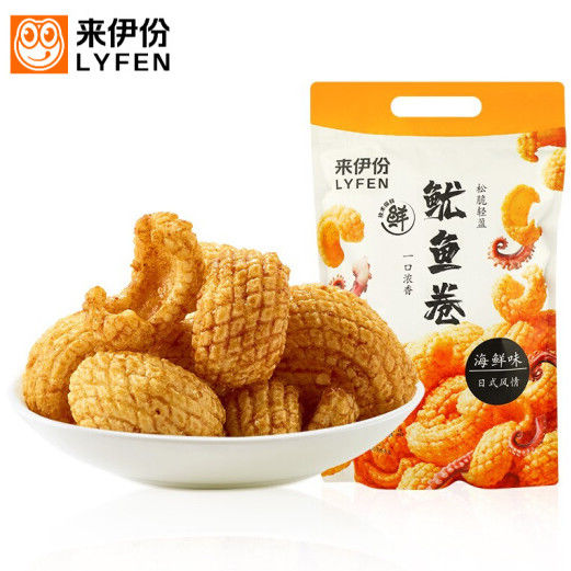 大袋酥脆膨化食品来伊份鱿鱼卷