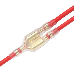 一拖一拖二子弹头电线快速接线端子黄铜对插冷压端子分线器对接头