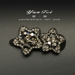 妍菲镶钻设计高级感可爱星星水钻五角星BB夹刘海夹后脑勺侧边夹