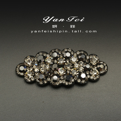 妍菲水钻发夹少女边夹日韩网红侧面刘海夹顶夹BB夹碎发夹气质发卡