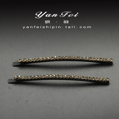 发夹女侧边夹水钻一字夹刘海夹前额碎发卡子头饰对家2024年新款