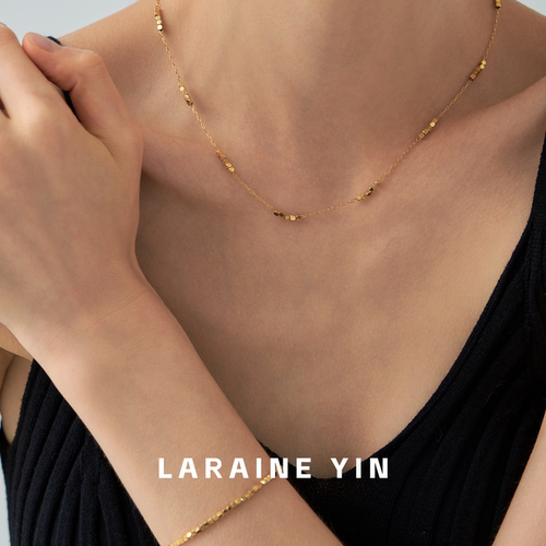 LARAINE YIN小方糖坠链法式冷淡风锁骨链简约颈链 高级感百搭饰品