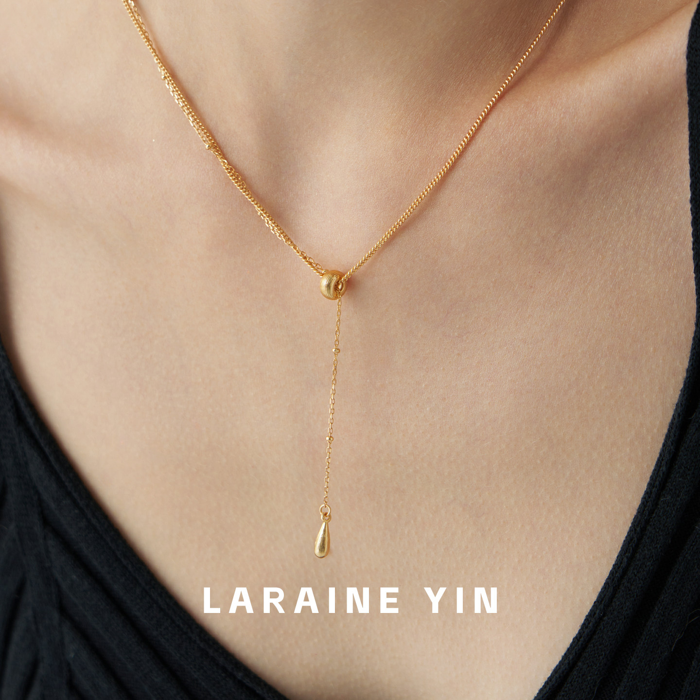 LaraineYin S925纯银双层项链 轻奢高级感镀金复古气质颈链锁骨链,饰品/流行首饰/时尚饰品新,项链,淘宝优惠券,粉丝福利购,淘宝优惠卷