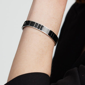 小众设计开口手镯男女情侣款 欧美简约冷淡风镀18k手环