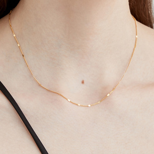 LARAINE YIN简约百搭s925纯银项链苏宽锁骨链颈链