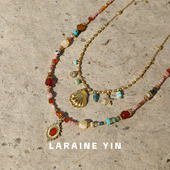 LARAINE YIN小众高级感手工串珠度假风贝壳项链叠戴锁骨链轻奢