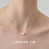 LARAINE YIN轻奢施家法式 一颗珍珠项链轻奢高级感设计锁骨链