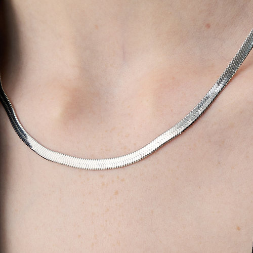 钛钢蛇骨链基础项链肯豆同款