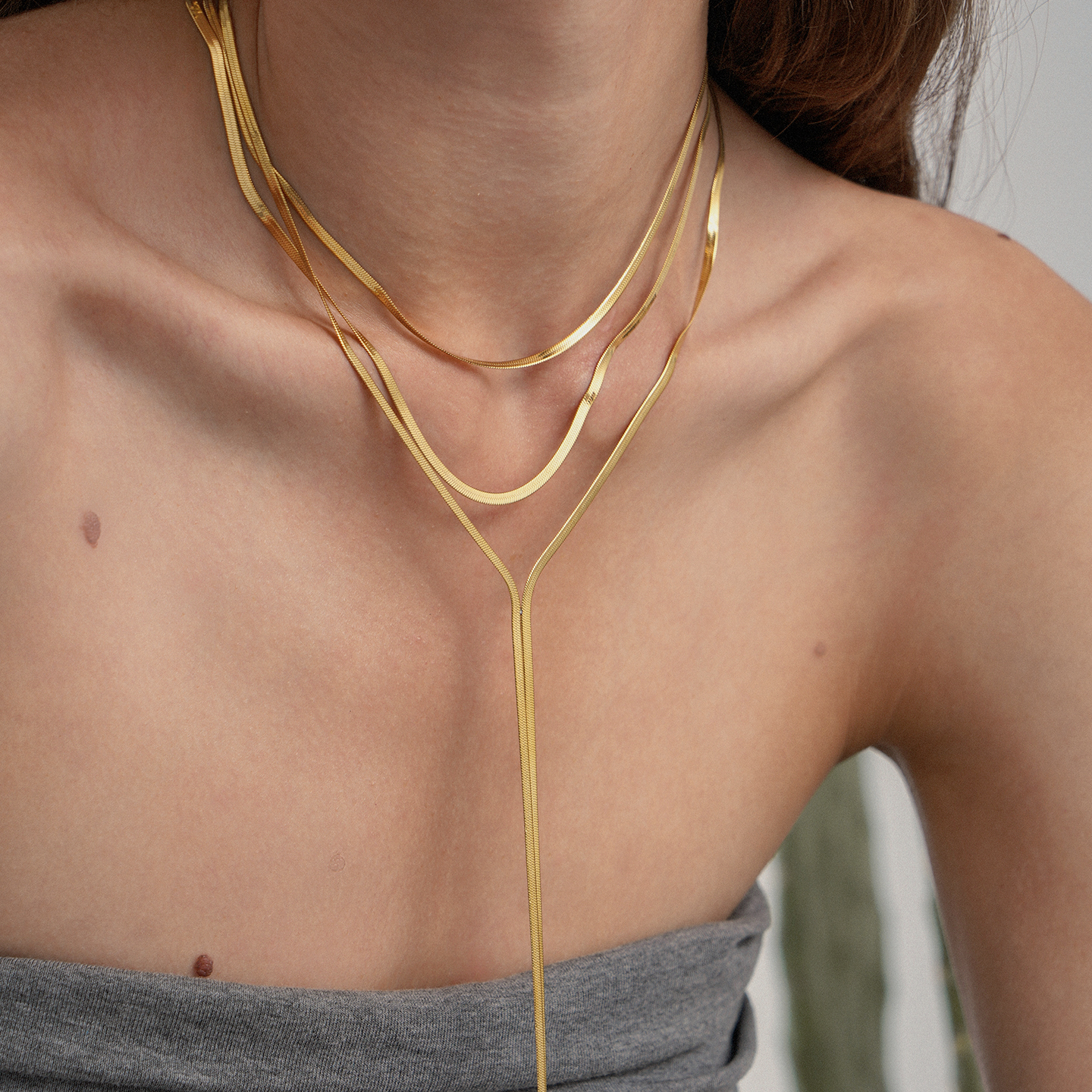 欧美小众高级感多层叠戴项链