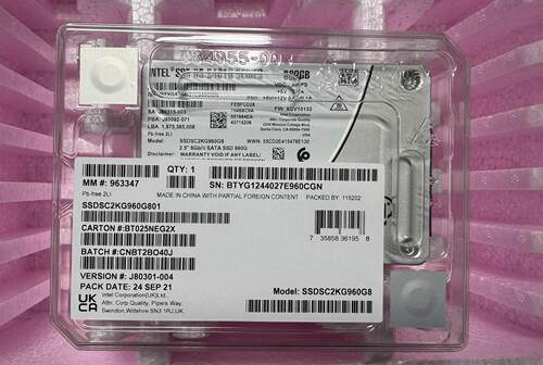 英特尔 S4610 960g 企业级SATA接口固态硬盘SS洁川议价