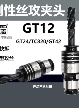 刚性攻丝机夹头GT12 GT24 TC820铣床摇臂钻快换丝锥丝攻夹头夹套